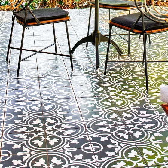 Textured slip-resistant tile